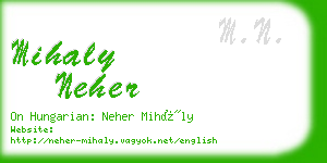 mihaly neher business card